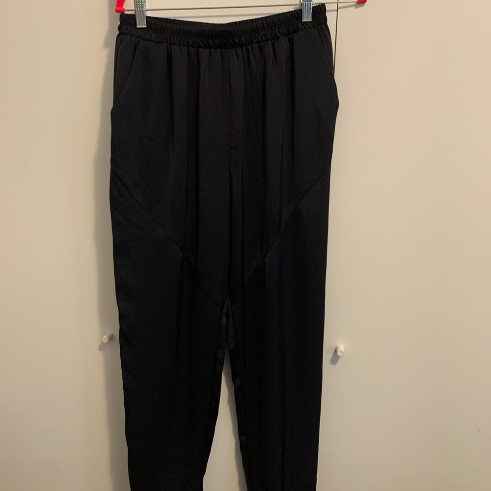BNWT RAMY BROOK black silk joggers